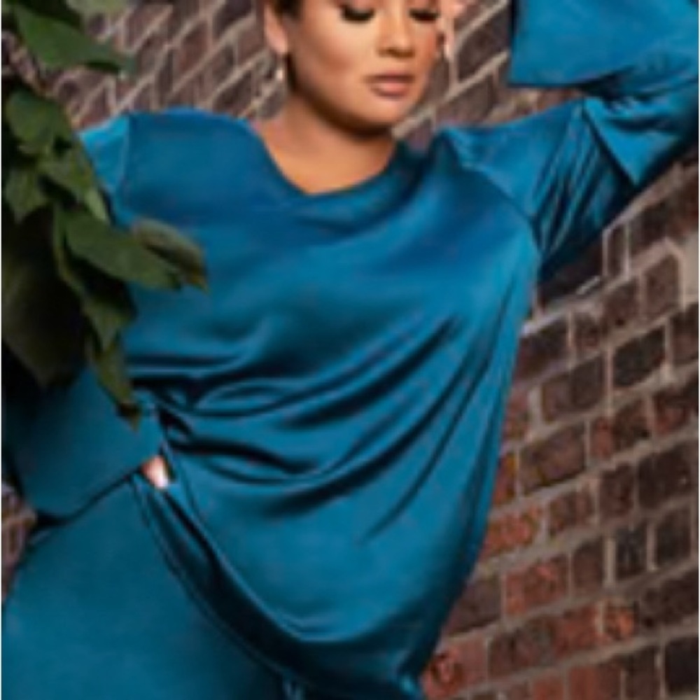 Rebdolls Blue Wide Leg Pants